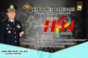 Kepada Insan Pers, Kapolres Parepare  Mengucapkan Selamat HPN Ke- 73