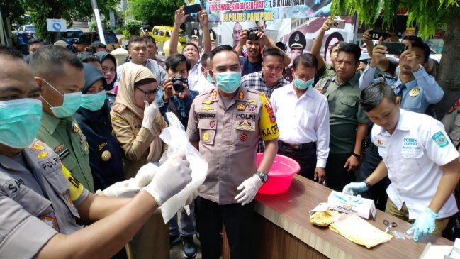 Polres Parepare Musnahkan Narkoba Seberat 1,5 Kg Asal Malaysia