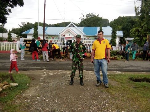 Rangkaian HUT Pangkep, TNI – Polri, Pemkab, Kerja Bakti Bersama