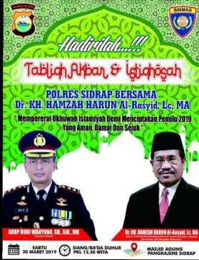 Jelang Pemilu, Polres Sidrap Gelar Tabligh Akbar