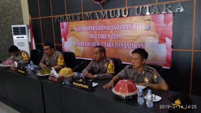 Polres Pasangkayu, Paparkan Gelar Operasi Akhir 2018