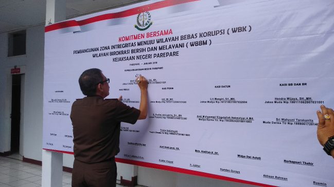 Canangkan Zona Integritas, Kejari Parepare Komitmen WBK dan WBBM