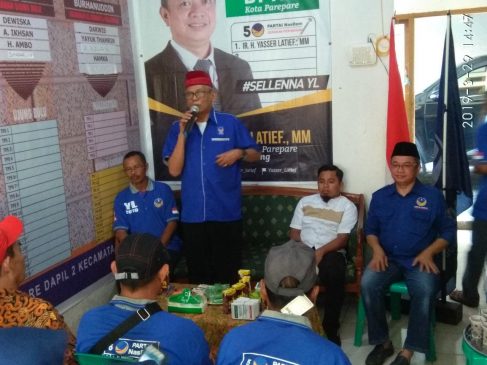 Ketua DPD NasDem Parepare Semangati Tim Yasser Latif
