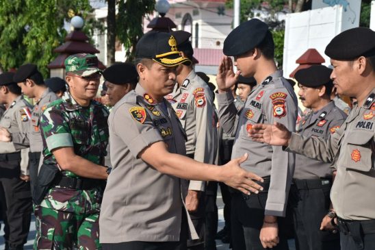 H – 18 Polres Sidrap Gelar Apel Siaga, Antisipasi Gangguan Pemilu