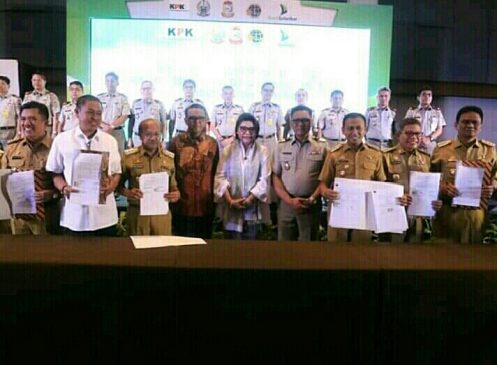 Taufan Hadiri Launching MoU Bapenda-BPN se – Provinsi Sulsel