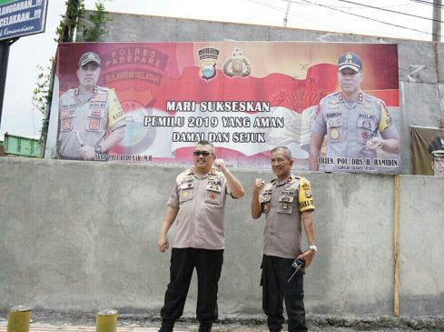 Polres Parepare Tebar imbauan Kamtibmas melalui Spanduk