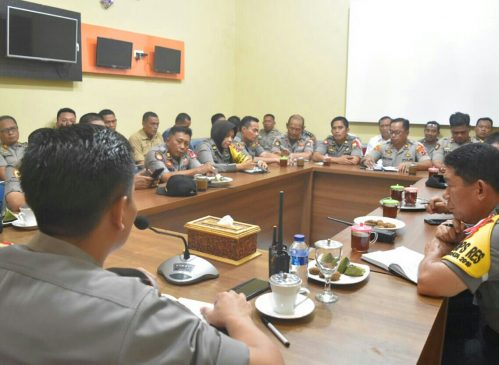 Bahas Kesiapan Keamanan TPS, Kapolres Kumpulkan Pejabat Utama