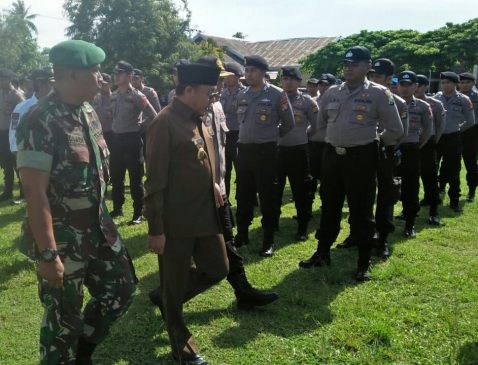 Apel Besar Pengamanan Pemilu 300 Personil TNI – Polri Siaga