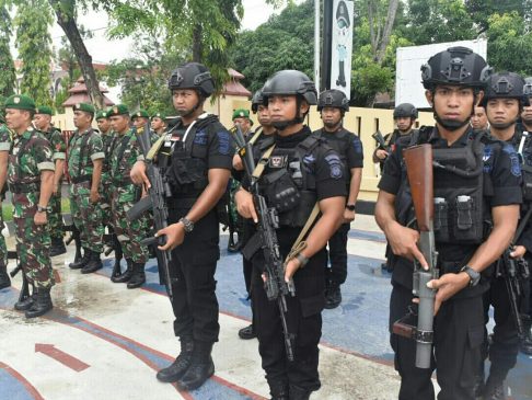 Polres Sidrap Gelar Apel Pergeseran Pasukan Pantau TPS