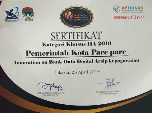 Pemkot Parepare Terima Sertifikat Khusus Dari Kemenpan RB
