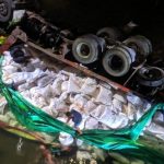Jembatan di Kabupaten Barru, Sulawesi Selatan Jebol, Truk Pengakut Pupuk Ikut Terperosok