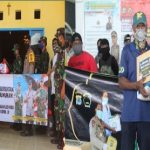 Polres Nunukan Bersama TNI Gelar Bhakti Sosial Serentak Distribusikan 250 Paket Sembako