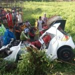 Honda Brio Ringsek Tabrak Tiang Listrik, Pengemudi Tewas 1 Luka Serius di Larikan ke Rumah Sakit