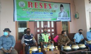 Bhabinkamtibmas Polsek Minasatene Hadiri Reses Anggota DPRD Sulsel bersama Babinsa