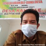 Camat Dua Pitue Sidrap Saksikan Penyerahan BLT DD Tahap IV Desa Kampale, Ini Pesannya