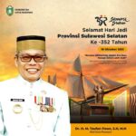 HUT ke-352 Sulsel, Taufan Pawe Pesan Tetap Saling Menghormati