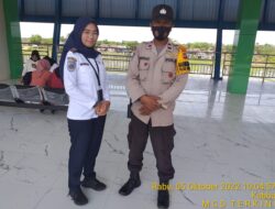 Bhabinkamtibmas desa Kabba Polsek Minasatene, Jalin Kemitraan Sambangi Stasiun Kereta Api Pangkejene   