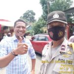 Bhabinkamtibmas polsek Minasatene Bersama Kepala desa Kabba, Kawal Hajatan Warga