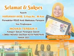 ASN RS Andi Makkasau Rai Terbaik ke-II Lomba Inovasi 2023