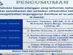 PAM Tirta Karajae Parepare Umumkan Gangguan Distribusi Air