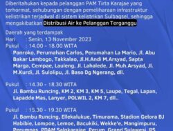 PAM Tirta Karajae Parepare Umumkan Gangguan Air Bersih,