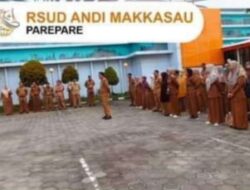 Apel Pagi Jajaran RSUD Andi Makkasau Dipimpin Pembina Upacara Wadir Pelayanan drg Andi Cenrara