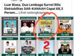 Sekretaris Nasdem Sulsel Unggah Survei 24 Daerah, ERAT BERSALAM Unggul di Parepare