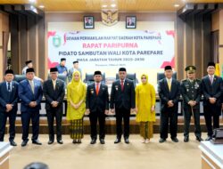 Taufan Pawe Hadiri Rapat Paripurna DPRD Dalam Rangka Pidato Sambutan Wali Kota Parepare, TSM : Ini Momentum yang Terhormat Bagi Kami