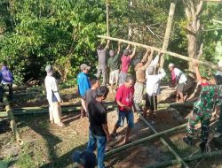 Babinsa dan Warga Bacu-Bacu Dirikan Tenda Pernikahan, Simbol Eratnya Kemanunggalan TNI-Rakyat