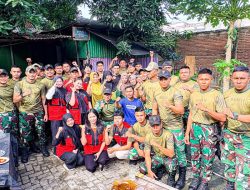 TNI-Rakyat Bersatu Jaga Lingkungan, Brigif 11/Badik Sakti Bersihkan Drainase Parepare