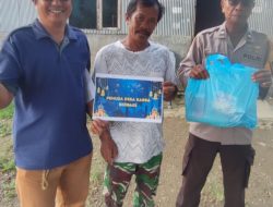 Aipda Muhammadig Bersama Pemuda Desa Kabba Bagikan Sembako di Bulan Ramadhan