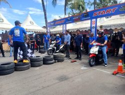Walikota,Tasming Hamid  dan Kapolres Parepare Geber Motor Balap Buka Kapolres Cup Drag Bike