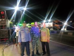 BhabImkamtibmas Desa Kabba Bersama Babinsa Laksanakan Pengamanan Hajatan Pernikahan Warga  di Jalan Poros Makassar- Parepare