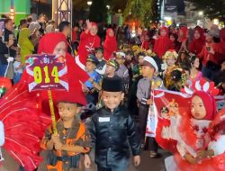 Walikota Tasmin Hamid   Lepas Karnaval , Ribuan Anak Parepare Tumpahkan  Kreatifitas di Jalan