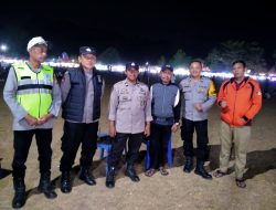 Kapolsek  Minasatene Pimpin Langsung Pengamanan Pasar Malam Dan Wahana Bermain Keluarga